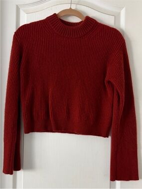 J. Crew Ribbed cashmere cropped crewneck sweater Item CB928 XS